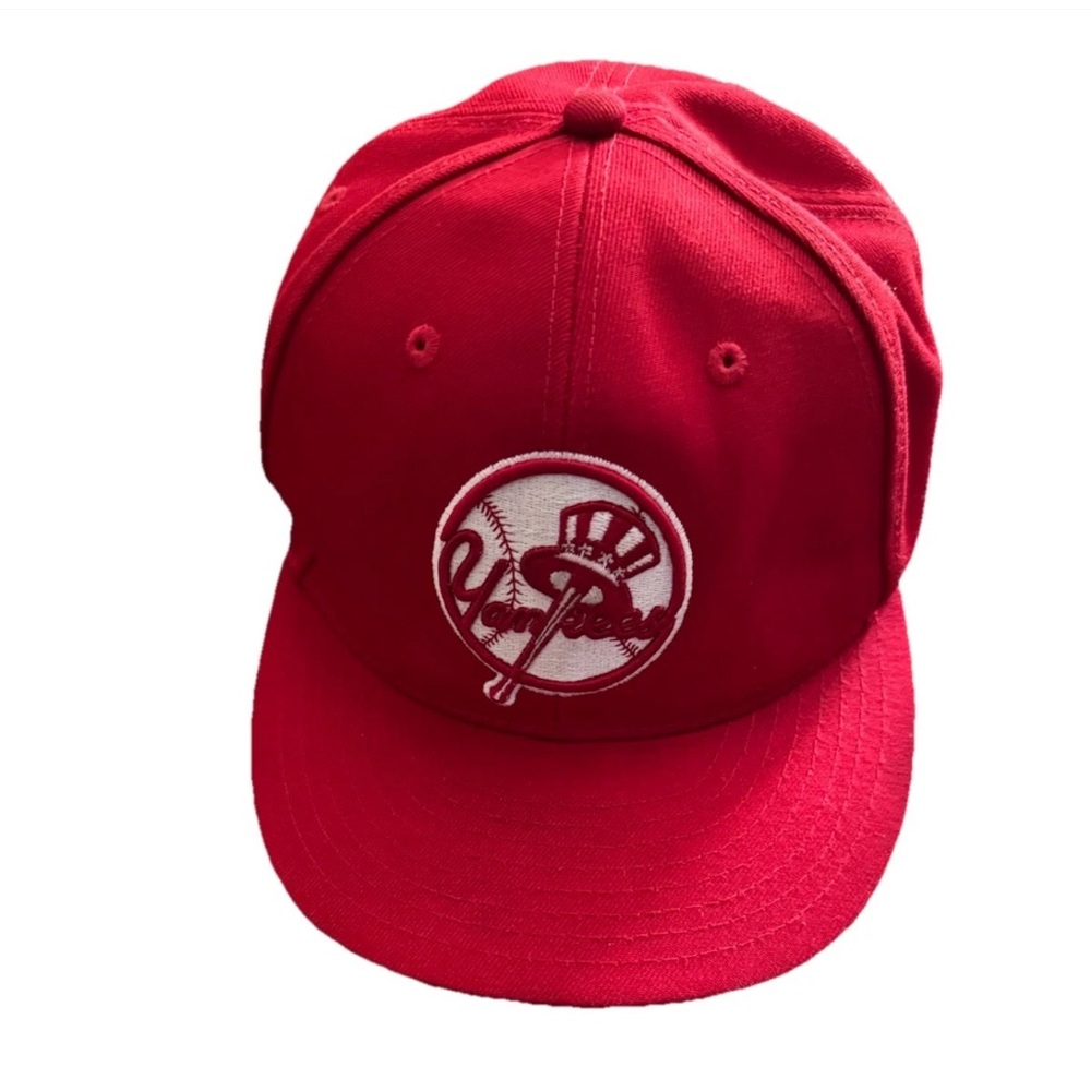 Red New York Yankees Mitchell & Ness Cooperstown Collection Fitted Size 8